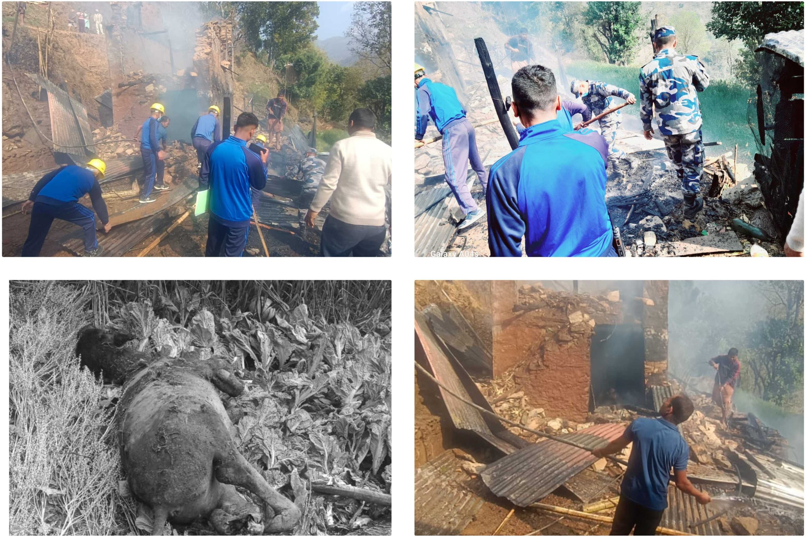 ओखलढुंगाको गहतेमा आगलागी, करिब २० लाख बराबरको क्षति